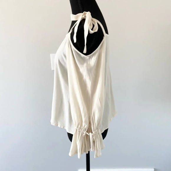 Others Follow Self Tie Cold  Shoulder Ruffle Sleeve Blouse - Picture 2 of 13